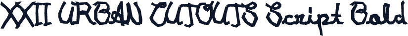 XXII URBAN CUTOUTS Script Bold