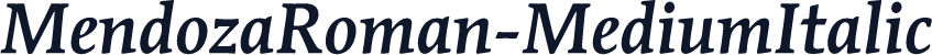 MendozaRoman-MediumItalic