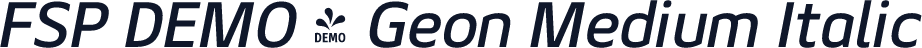 FSP DEMO - Geon Medium Italic