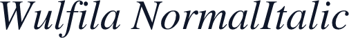 Wulfila NormalItalic