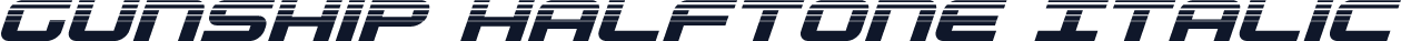 Gunship Halftone Italic