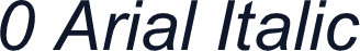 0 Arial Italic