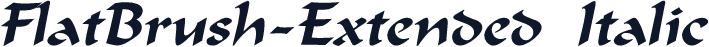 FlatBrush-Extended Italic