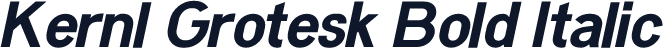 Kernl Grotesk Bold Italic