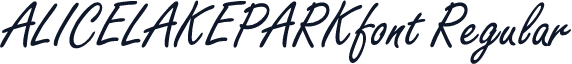 ALICELAKEPARKfont Regular