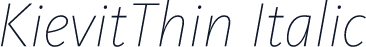 KievitThin Italic