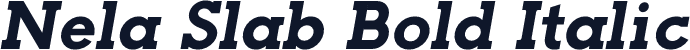 Nela Slab Bold Italic