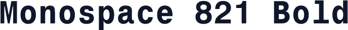 Monospace 821 Bold