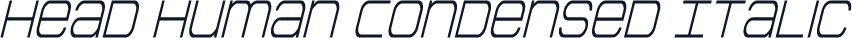 Head Human Condensed Italic