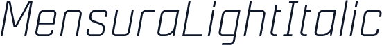 ☞MensuraLightItalic