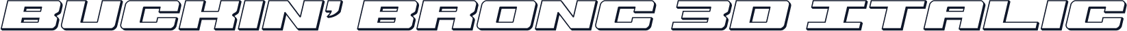 Buckin' Bronc 3D Italic