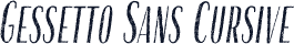 Gessetto Sans Cursive