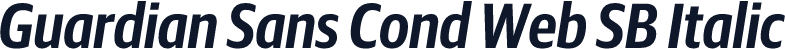 Guardian Sans Cond Web SB Italic