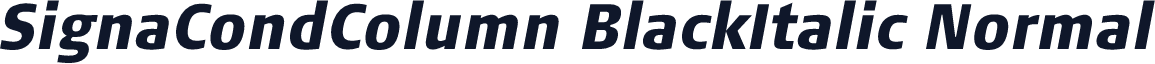 SignaCondColumn BlackItalic Normal