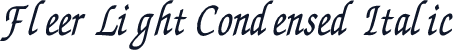 Fleer Light Condensed Italic