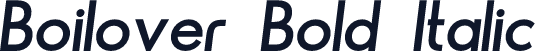 Boilover Bold Italic