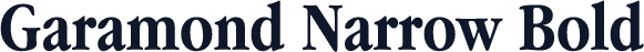 Garamond Narrow Bold
