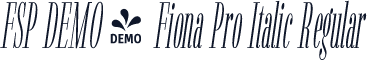 FSP DEMO - Fiona Pro Italic Regular