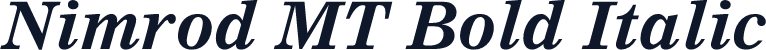 Nimrod MT Bold Italic
