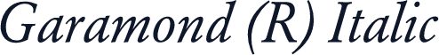 Garamond (R) Italic