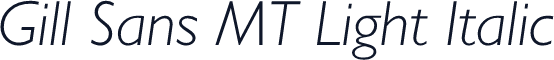 Gill Sans MT Light Italic