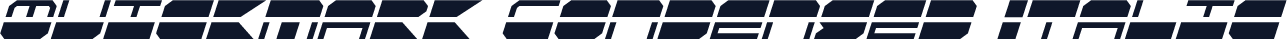 QuickMark Condensed Italic