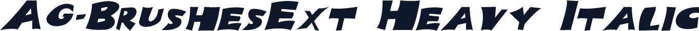 AG-BrushesExt Heavy Italic