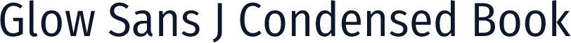 Glow Sans J Condensed Book