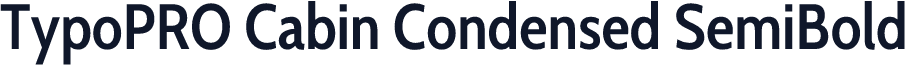 TypoPRO Cabin Condensed SemiBold