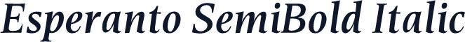 Esperanto SemiBold Italic