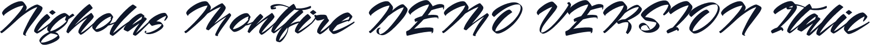 Nigholas Montfire DEMO VERSION Italic