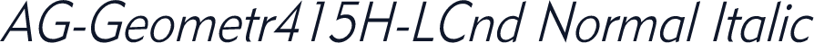 AG-Geometr415H-LCnd Normal Italic