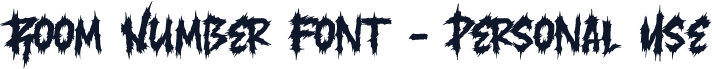 Room Number Font - Personal Use