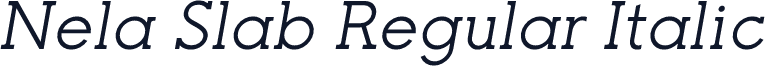 Nela Slab Regular Italic