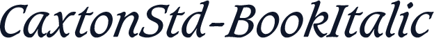 CaxtonStd-BookItalic
