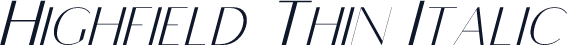 Highfield Thin Italic