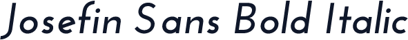 Josefin Sans Bold Italic