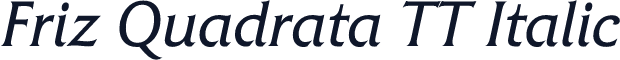 Friz Quadrata TT Italic