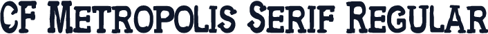 CF Metropolis Serif Regular
