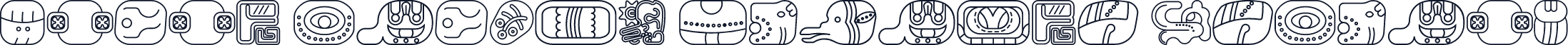 mayan glyphs outline Regular