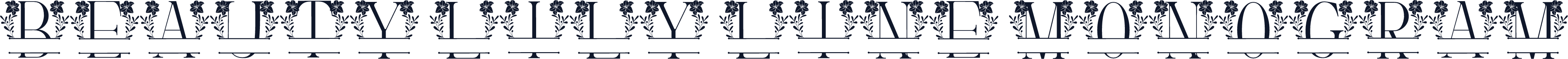 Beauty Lily Line Monogram