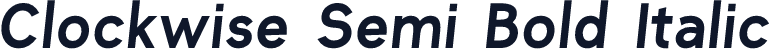 Clockwise Semi Bold Italic