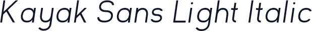 Kayak Sans Light Italic