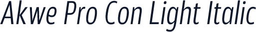 Akwe Pro Con Light Italic