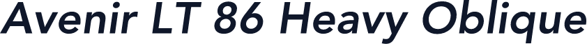 Avenir LT 86 Heavy Oblique