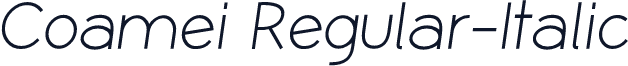 Coamei Regular-Italic
