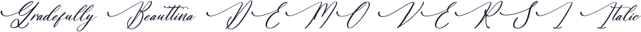 Gradefully Beauttina DEMO VERSI Italic