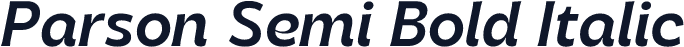 Parson Semi Bold Italic