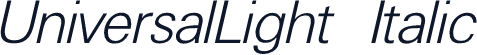 UniversalLight Italic