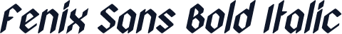 Fenix Sans Bold Italic